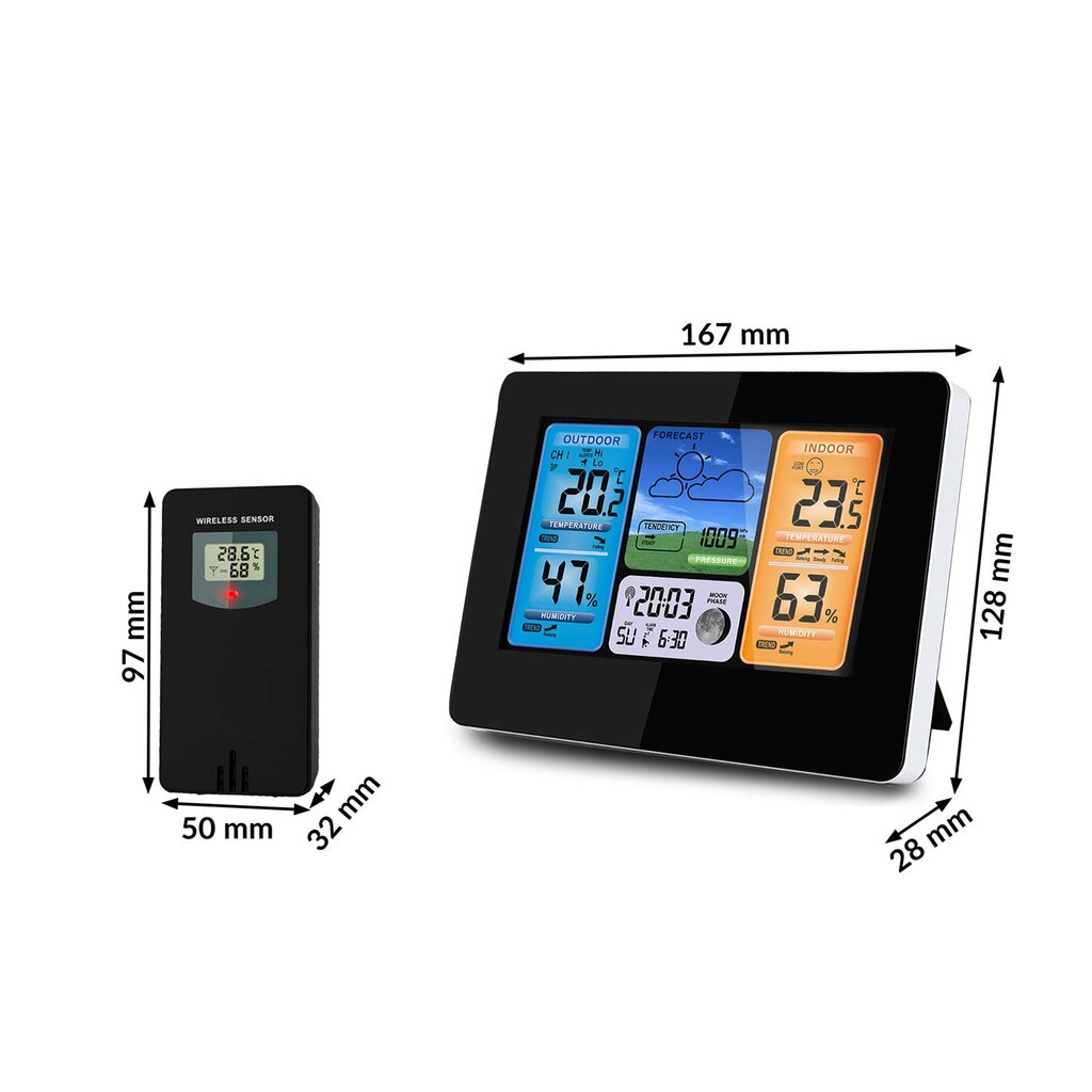 Meteorologinė stotis, Berdsen BD-902 цена и информация | Meteorologinės stotelės, termometrai | pigu.lt