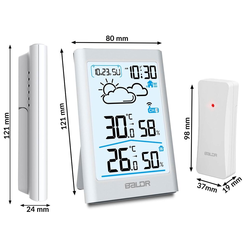 Meteorologinė stotis, Balor BD-911 kaina ir informacija | Meteorologinės stotelės, termometrai | pigu.lt