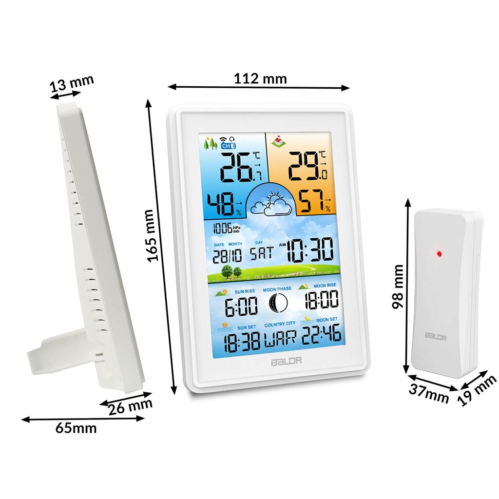 Meteorologinė stotis, Balor BD-906 kaina ir informacija | Meteorologinės stotelės, termometrai | pigu.lt