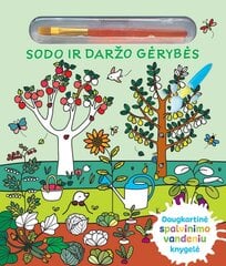 Sodo ir daržo gėrybės. Daugkartinė spalvinimo vandeniu knygelė цена и информация | Книжки - раскраски | pigu.lt