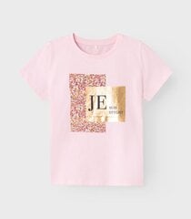 Marškinėliai mergaitėms Name It, rožiniai kaina ir informacija | Marškinėliai mergaitėms | pigu.lt