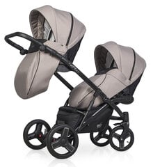 Universalus dvynukų vežimėlis Easy go 2 of Us, Taupe kaina ir informacija | EasyGo Kūdikių prekės | pigu.lt