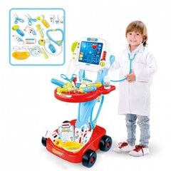 Детская электронная тележка доктора с аксессуарами 17 предметов Woopie, красная цена и информация | Игрушки для девочек | pigu.lt