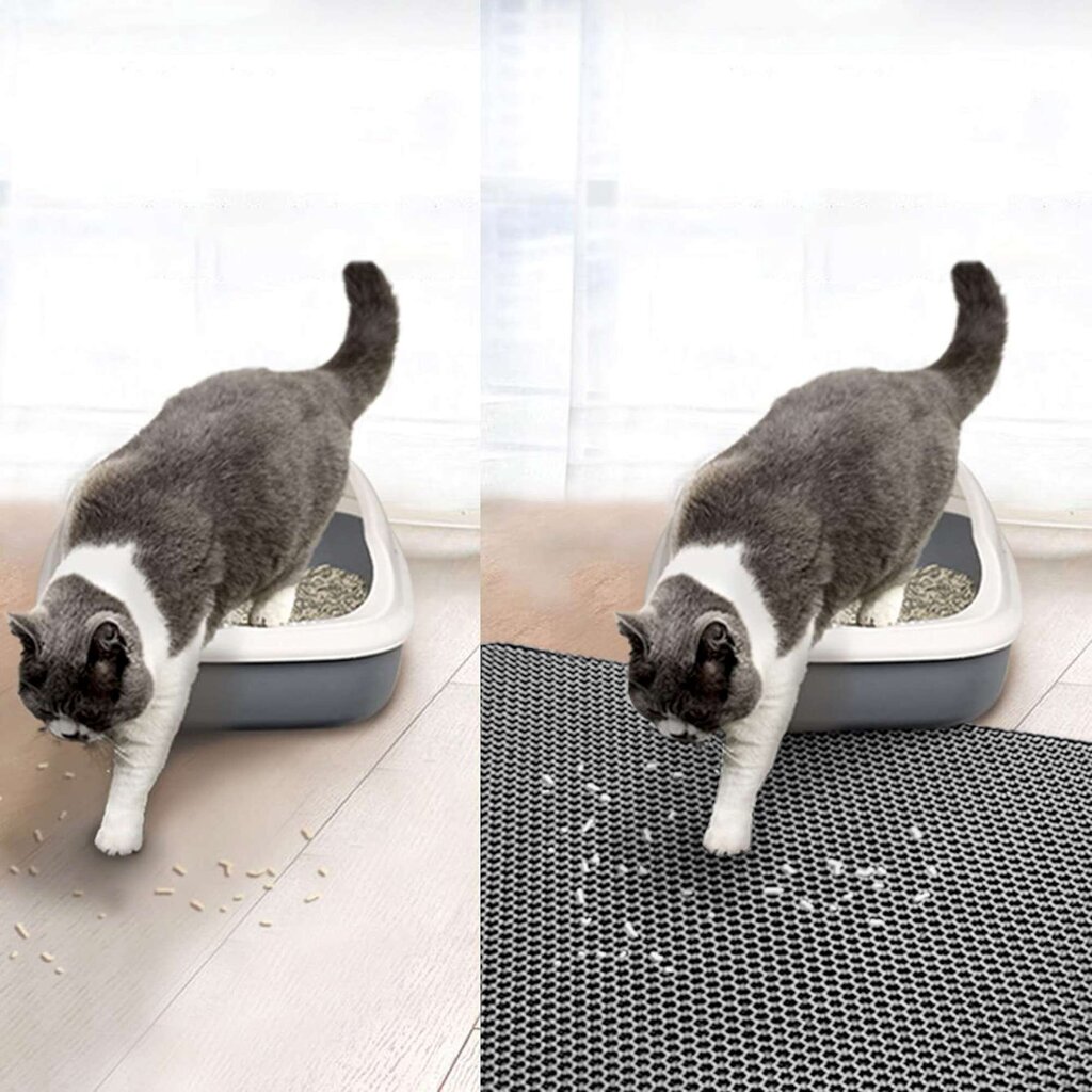 Kilimėlis katės tualetui Catsy, 40x50 cm, pilkas цена и информация | Priežiūros priemonės gyvūnams | pigu.lt
