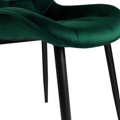 бархатное кресло, темно-зеленое цена и информация | Стулья для кухни и столовой | pigu.lt
