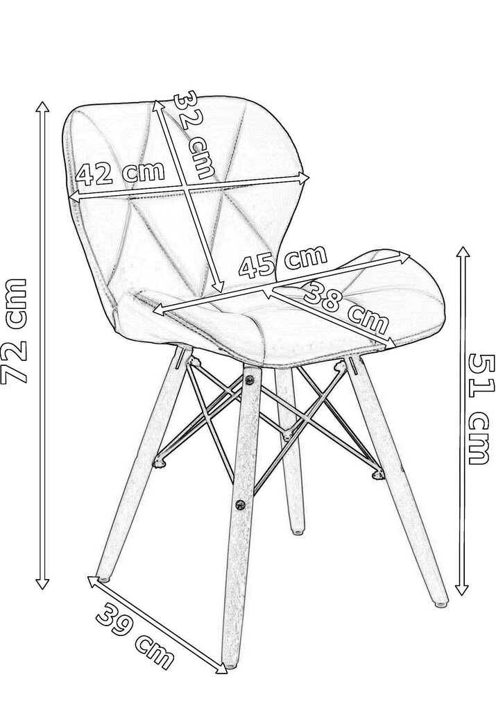 Kėdė, smėlio spalvos kaina ir informacija | Virtuvės ir valgomojo kėdės | pigu.lt