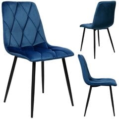 мягкое бархатное кресло - madison, темно-синий цена и информация | Стулья для кухни и столовой | pigu.lt