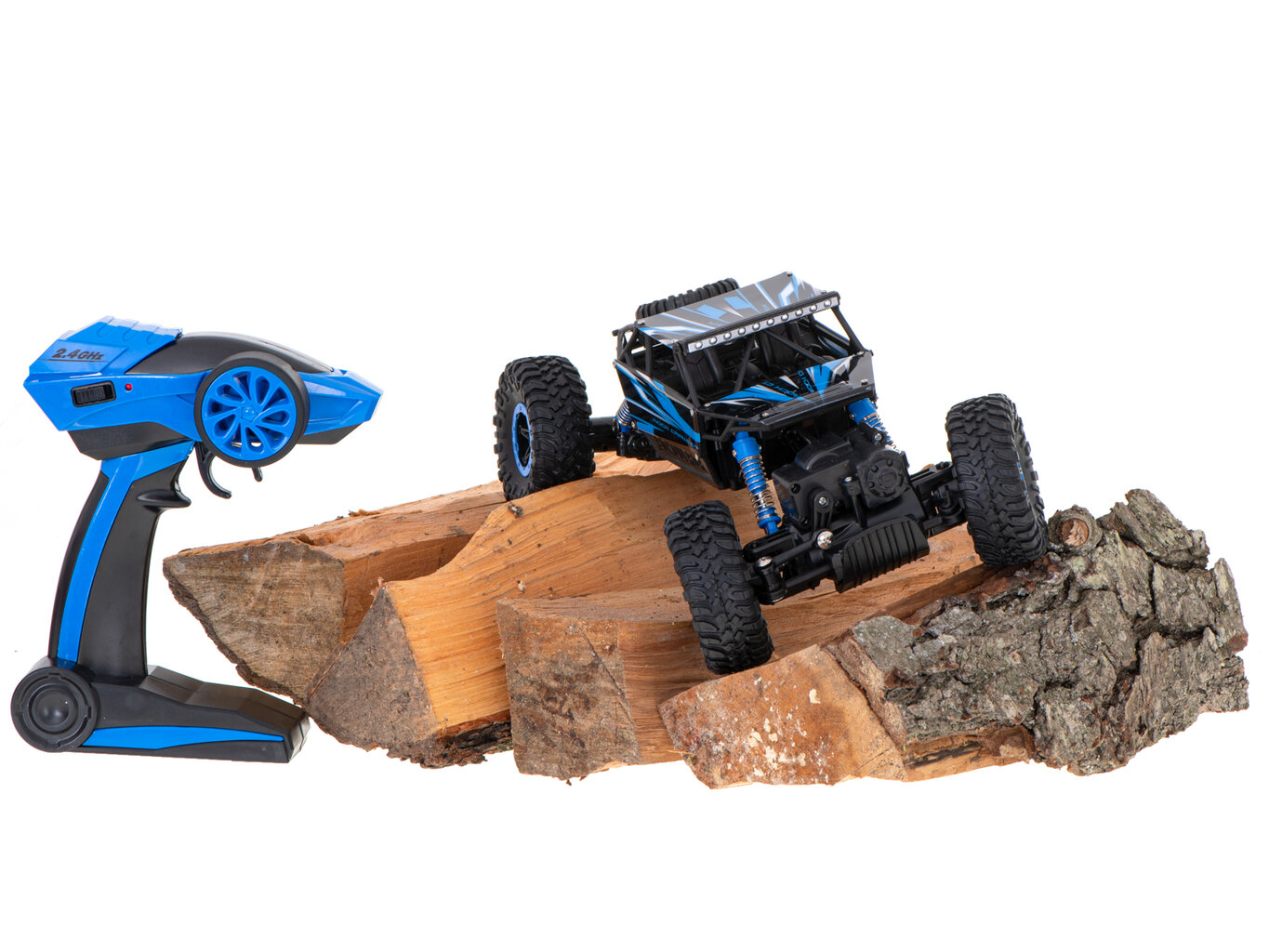 Nuotoliu valdomas automobilis Rock Crawler, mėlynas kaina ir informacija | Žaislai berniukams | pigu.lt