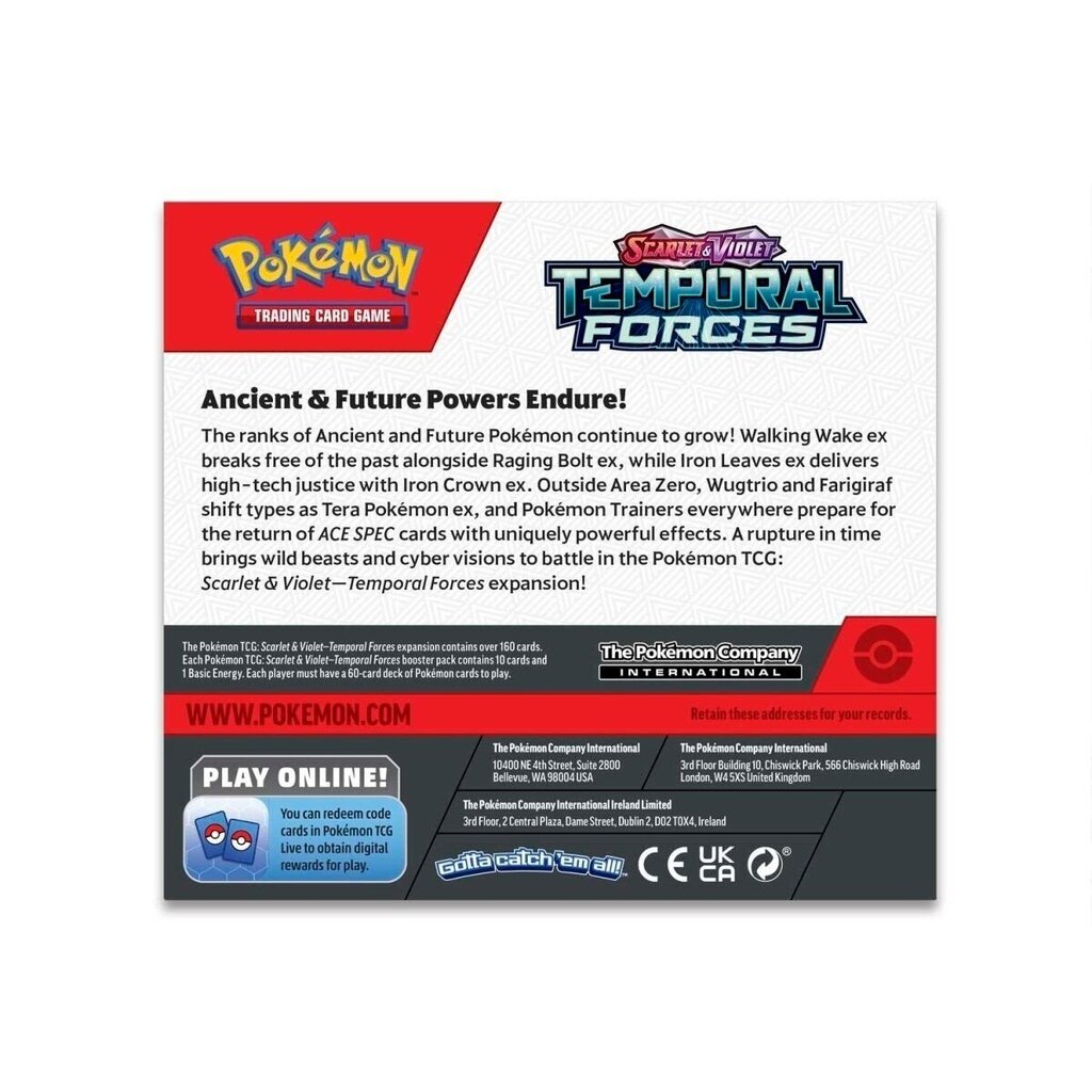 Kortos Pokemon TCG Scarlet & Violet 5 Temporal Forces, EN kaina ir informacija | Stalo žaidimai, galvosūkiai | pigu.lt