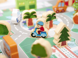 Обучающий деревянный пазл Город, 120 деталей цена и информация | Развивающие игрушки | pigu.lt