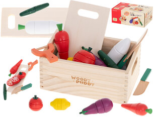 Деревянный магнитный набор "Овощи", разноцветный цена и информация | Игрушки для девочек | pigu.lt
