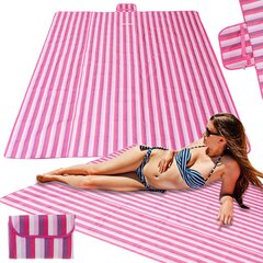 Пляжный коврик, XXL, 200 x 200 см, розовый цена и информация | Туристические матрасы и коврики | pigu.lt