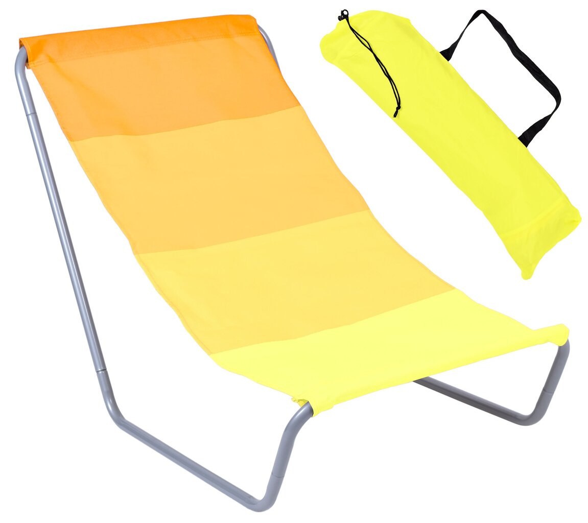 Paplūdimio gultas Olek, geltonas цена и информация | Gultai | pigu.lt