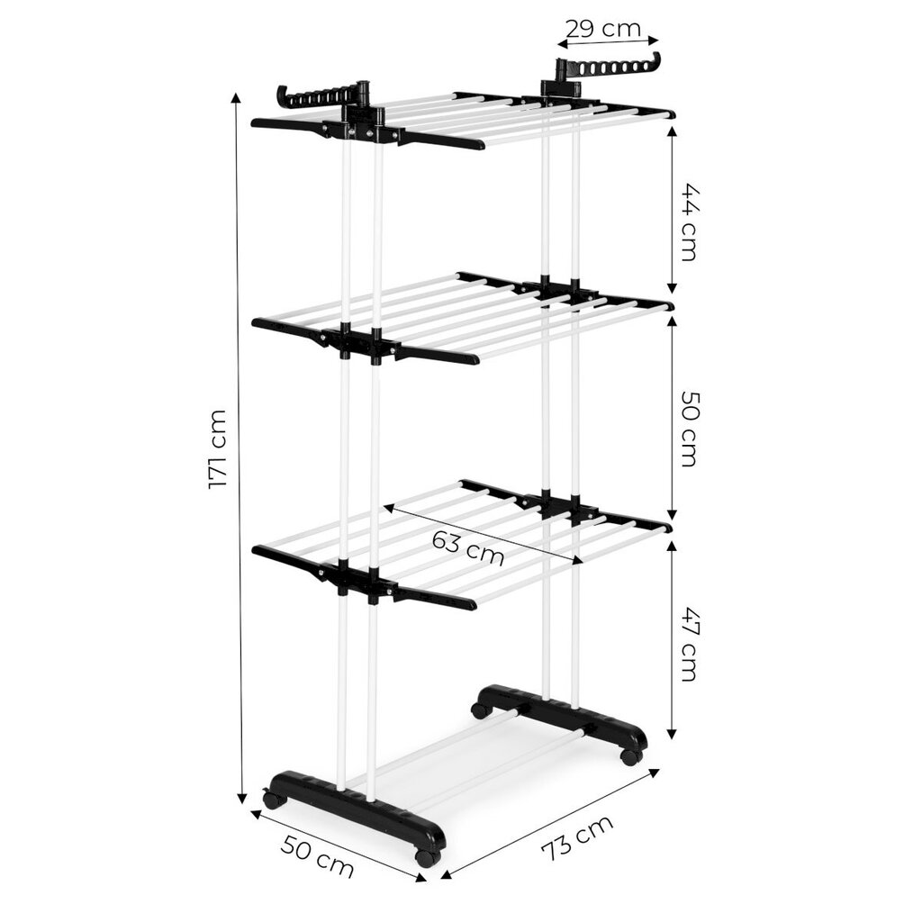 Vertikali drabužių džiovykla, 171 cm цена и информация | Skalbinių džiovyklos ir aksesuarai | pigu.lt
