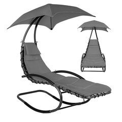 Садовый гамак, подвесное кресло с навесом, ModernHome, светло-серый цена и информация | Садовые стулья, кресла, пуфы | pigu.lt