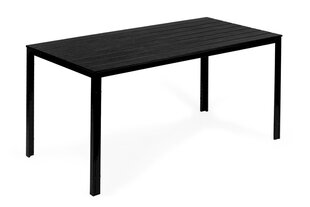 Lauko stalas, 156x78 cm, juodas kaina ir informacija | Lauko stalai, staliukai | pigu.lt
