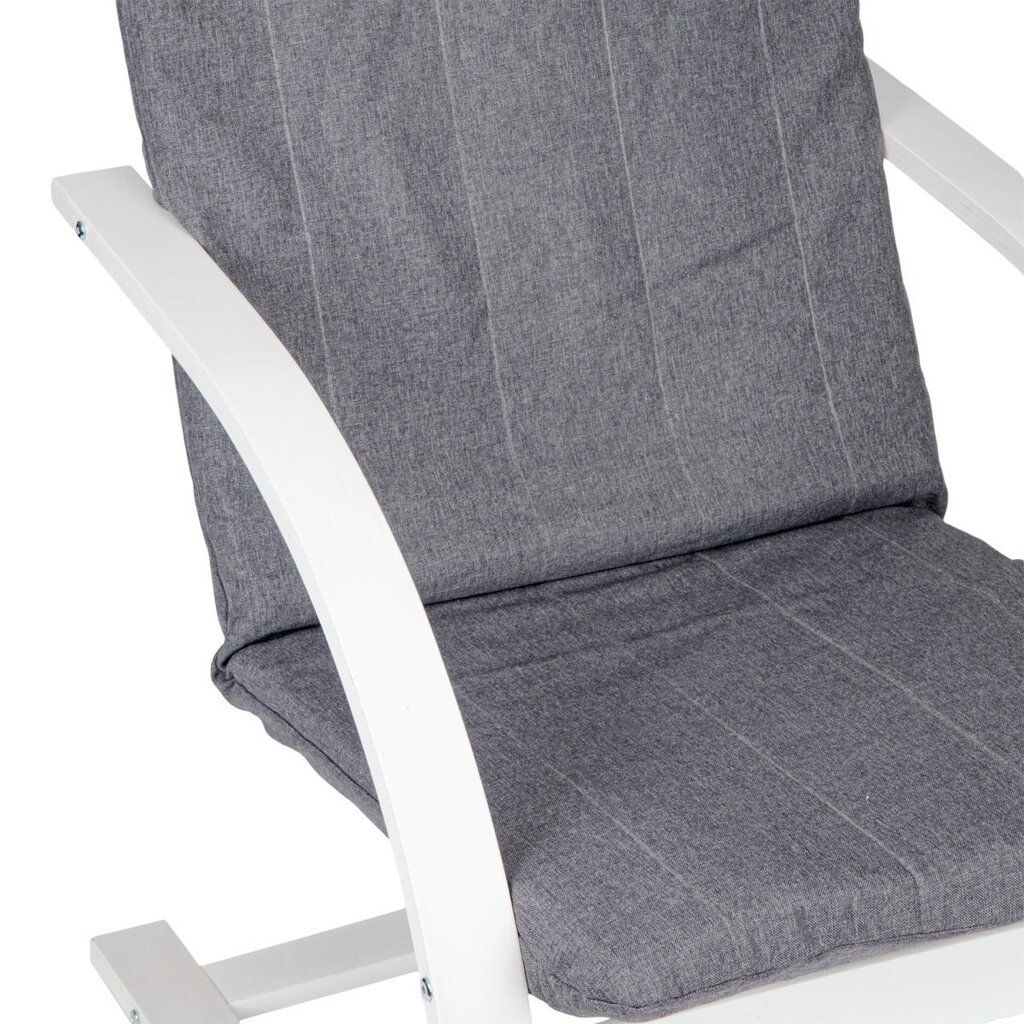Supamas krėslas ModernHome, pilkas/baltas kaina ir informacija | Svetainės foteliai | pigu.lt