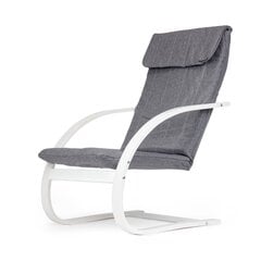 Кресло-качалка ModernHome, серый и белый цена и информация | Кресла в гостиную | pigu.lt