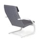 Supamas krėslas ModernHome, pilkas/baltas kaina ir informacija | Svetainės foteliai | pigu.lt