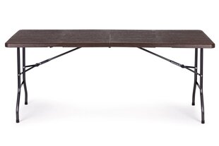 Lauko stalas ModernHome 180 cm, rudas kaina ir informacija | Lauko stalai, staliukai | pigu.lt