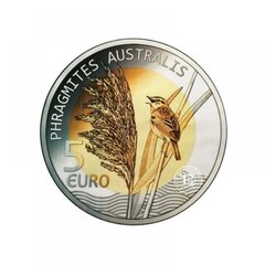 5 Eur (14.93 g) sidabrinė PROOF moneta kortelėje Phragmittes Australis - Nendrės, Liuksemburgas 2018 (dalinai paauksuota) kaina ir informacija | Investicinis auksas, sidabras | pigu.lt