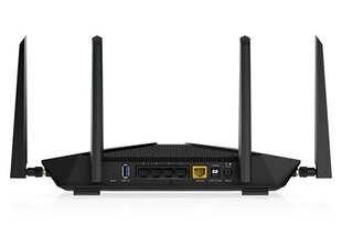 NETGEAR Nighthawk AX5400 belaidis maršrutizatorius Gigabitinis eternetas Dviguba juosta (2,4 GHz / 5 GHz) Juoda kaina ir informacija | Maršrutizatoriai (routeriai) | pigu.lt