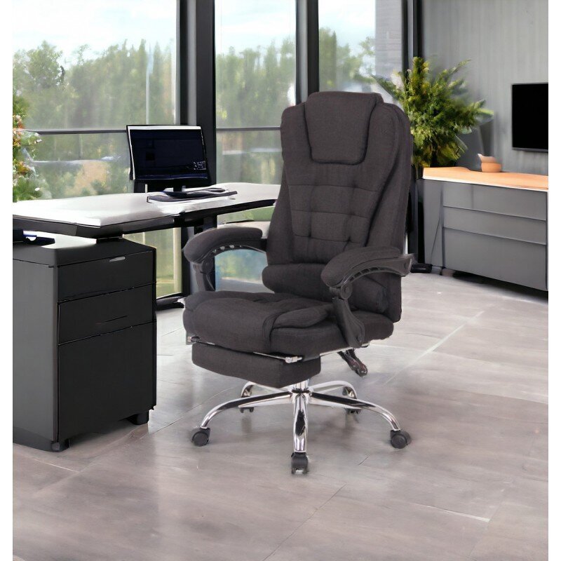 Biuro kėdė ir grindų apsauginis kilimėlis Home&Living, juodas цена и информация | Biuro kėdės | pigu.lt