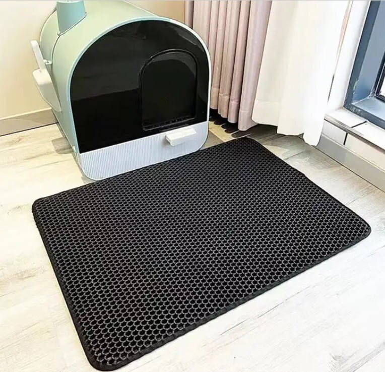 Kraiko kilimėlis, 60x45 cm, juodas kaina ir informacija | Kačių tualetai | pigu.lt