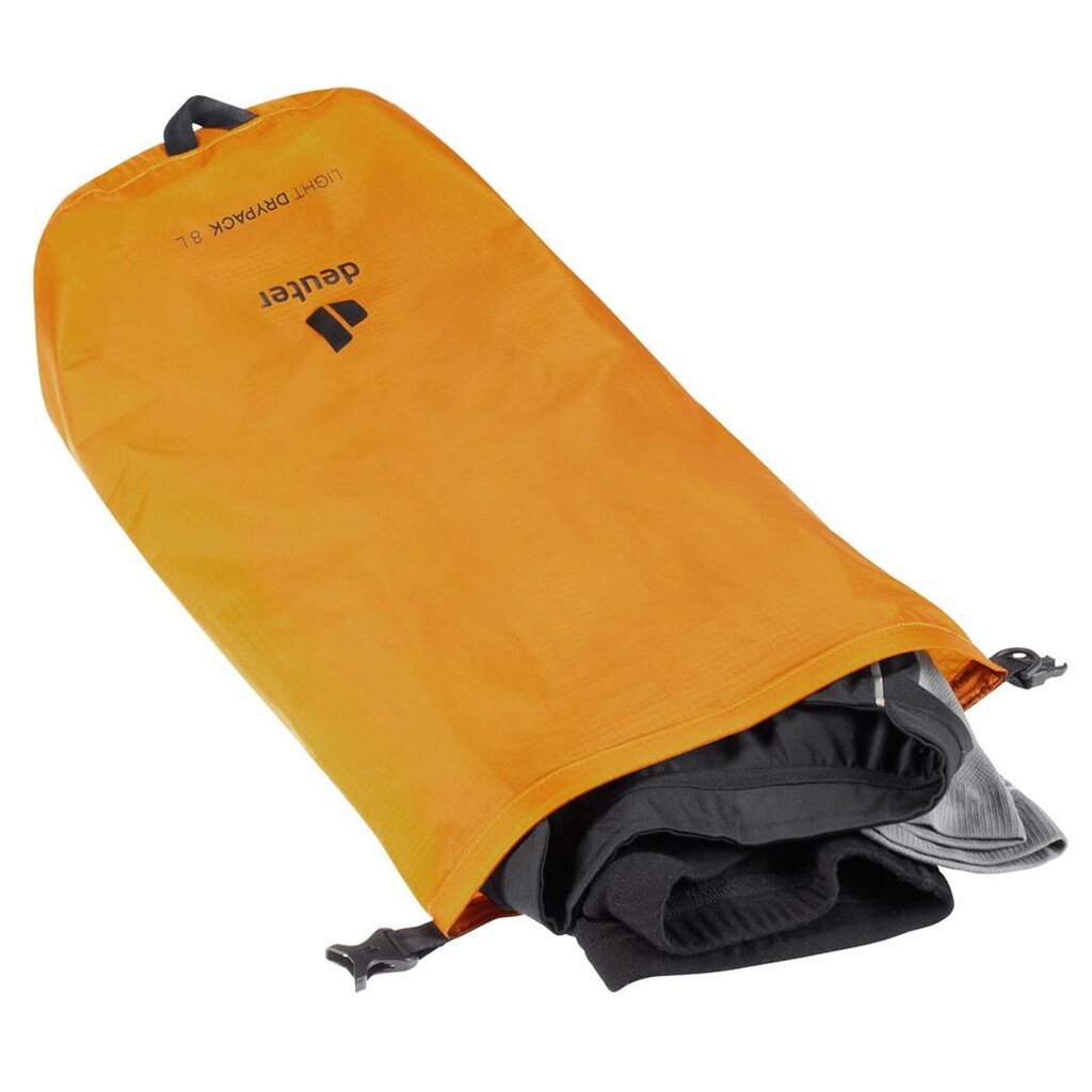 Neperšlampamas krepšys Deuter Light Drypack, 8 L, geltonas kaina ir informacija | Turistinės ir kelioninės kuprinės | pigu.lt