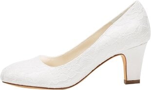 Туфли женские Emily Bridal, белые, атлас цена и информация | Женские туфли | pigu.lt