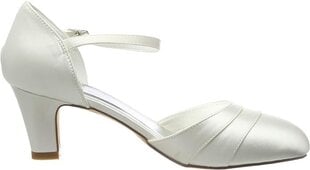 Свадебные туфли для женщин Emily Bridal, белые цена и информация | Женские туфли | pigu.lt