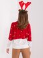 Kalėdinis megztinis moterims 659496325, raudonas/baltas kaina ir informacija | Megztiniai moterims | pigu.lt
