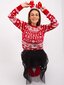 Kalėdinis megztinis moterims 659496115, raudonas/baltas kaina ir informacija | Megztiniai moterims | pigu.lt