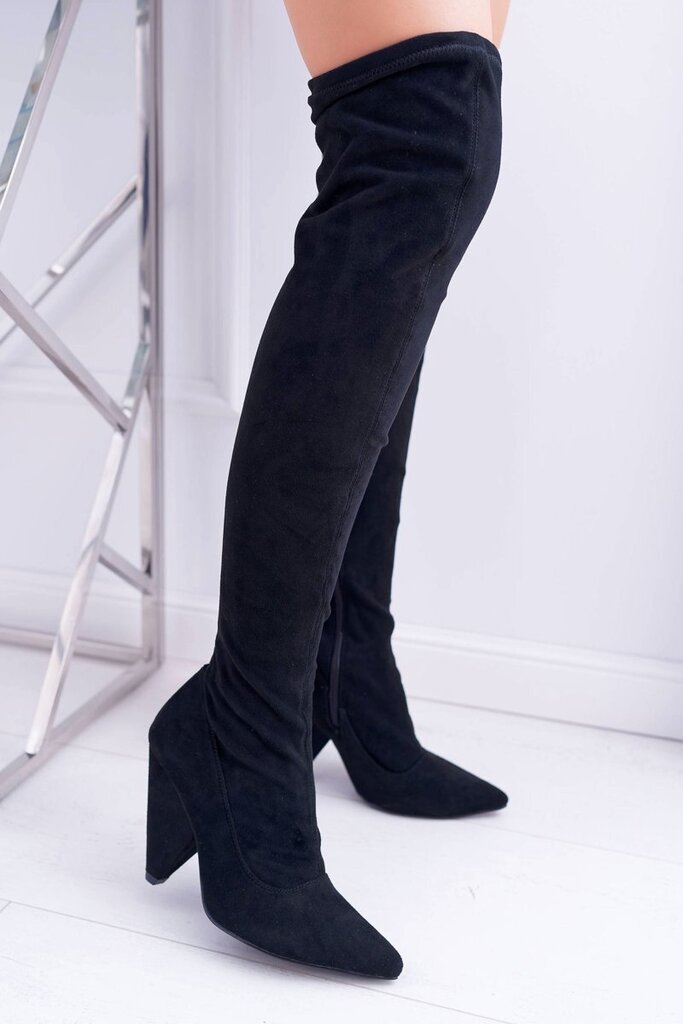 Lu Boo ilgaauliai batai moterims 766018299, juodi kaina ir informacija | Aulinukai, ilgaauliai batai moterims | pigu.lt