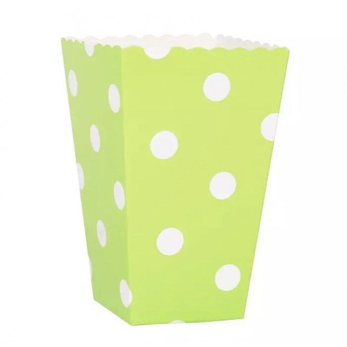 Spragėsių dėžutės Žalios su baltais burbuliukais, 12 vnt. цена и информация | Vienkartiniai indai šventėms | pigu.lt