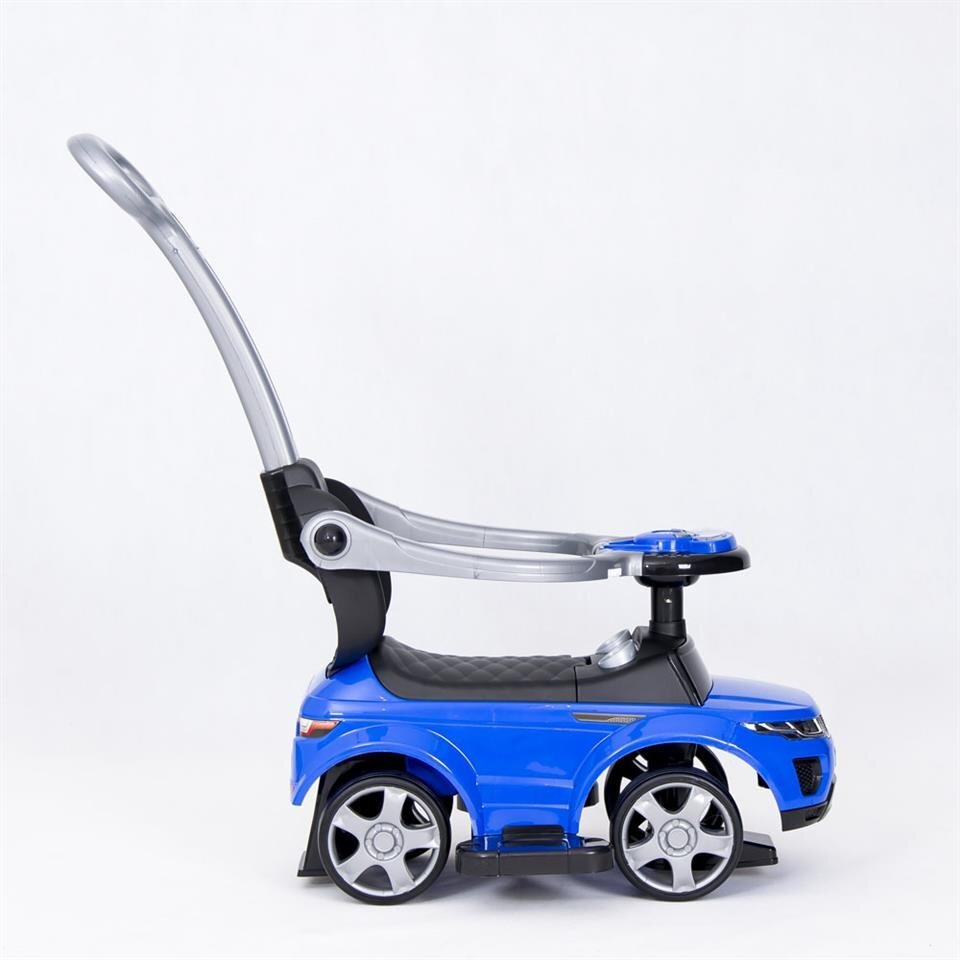 Paspiriamas vaikiškas automobilis-stumdukas su rankena Rider, mėlyna kaina ir informacija | Žaislai kūdikiams | pigu.lt