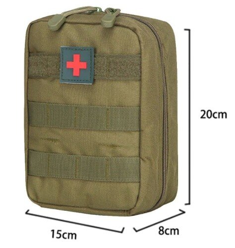 Taktinis pirmosios pagalbos krepšys E51, žalias цена и информация | Lagaminai, kelioniniai krepšiai | pigu.lt