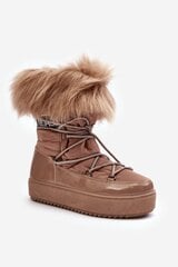 Auliniai batai moterims Santero 472951941, rudi kaina ir informacija | Aulinukai, ilgaauliai batai moterims | pigu.lt