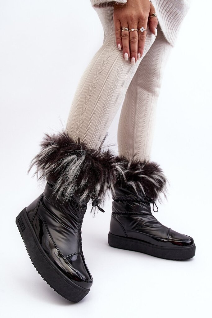 Žieminiai batai moterims Big Star MM274379 377845520, juodi kaina ir informacija | Aulinukai, ilgaauliai batai moterims | pigu.lt