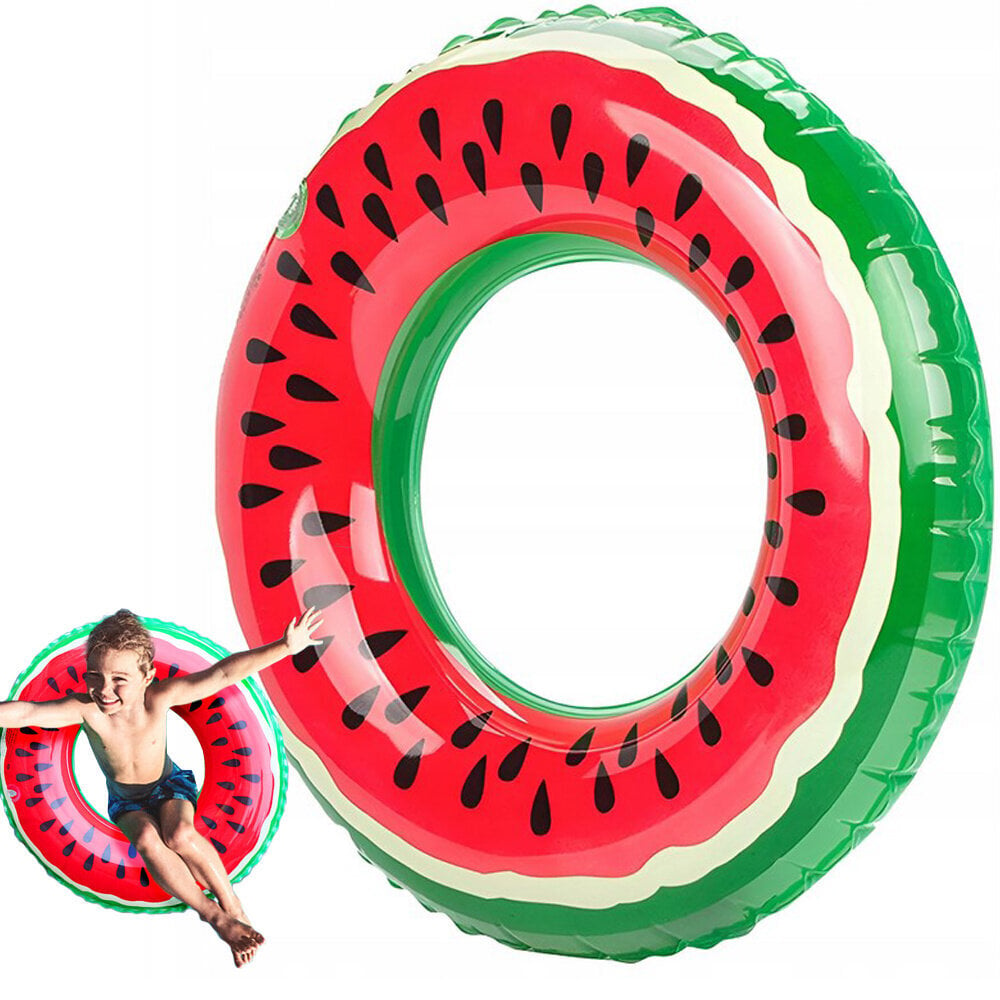 Plaukimo ratas Perf.ee Arbūzas, 60 x 30 x 23cm, raudonas/žalias kaina ir informacija | Pripučiamos ir paplūdimio prekės | pigu.lt