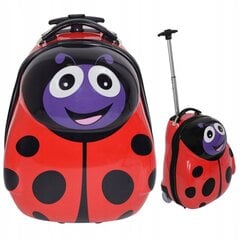 Vaikiškas kelioninis lagaminas boružėlė, S, raudonas kaina ir informacija | Lagaminai, kelioniniai krepšiai | pigu.lt