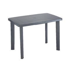 Стол Faretto 102x68 см, серый цена и информация | Садовые столы, столики | pigu.lt