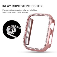 Хорошо прилегающий чехол Diamond для Apple Watch, розовое золото, 41 мм цена и информация | Аксессуары для смарт-часов и браслетов | pigu.lt