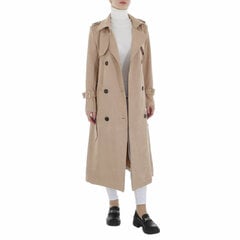 Moteriškas pavasario-rudens paltas, smėlio spalvos kaina ir informacija | Paltai moterims | pigu.lt