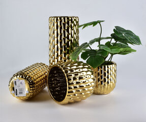 Vaza Dean Gold 30 cm kaina ir informacija | Vazos | pigu.lt