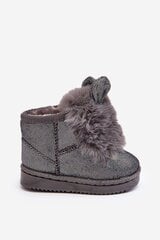 Žieminiai batai mergaitėms 056384371, pilki цена и информация | Ботинки детские | pigu.lt