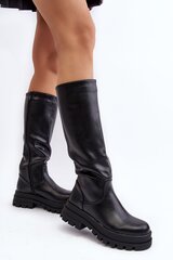 Ilgaauliai batai moterims Beatrizia 362651555, juodi цена и информация | Женские ботинки | pigu.lt