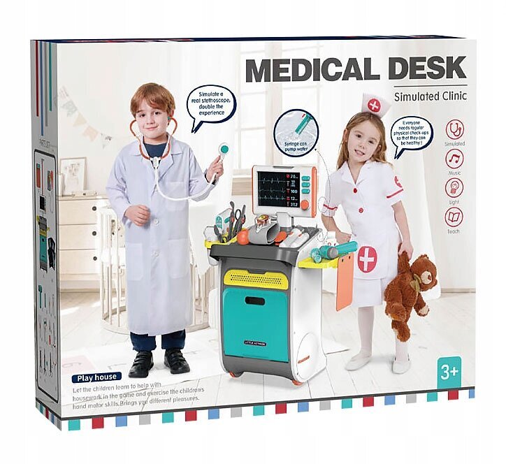 Žaislinis daktaro rinkinys su garso ir šviesos efektais kaina ir informacija | Žaislai mergaitėms | pigu.lt