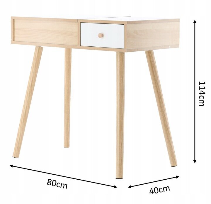 Kosmetinis staliukas Fluxar home FST031, 114x80 cm, smėlio spalvos kaina ir informacija | Kosmetiniai staliukai | pigu.lt