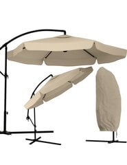 Sodo skėtis John Green, 350 cm, smėlio spalvos kaina ir informacija | Skėčiai, markizės, stovai | pigu.lt